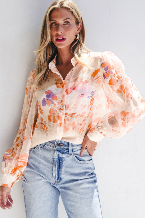 Amiyah Balloon Sleeve Loose Shirt