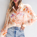  Amiyah Balloon Sleeve Loose Shirt