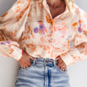  Amiyah Balloon Sleeve Loose Shirt