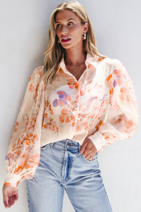 Amiyah Balloon Sleeve Loose Shirt