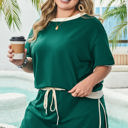  Amy Plus Size T-Shirt and Skirt Two Piece Set