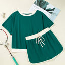  Amy Plus Size T-Shirt and Skirt Two Piece Set