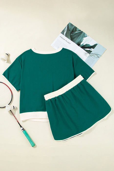 Amy Plus Size T-Shirt and Skirt Two Piece Set