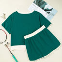  Amy Plus Size T-Shirt and Skirt Two Piece Set
