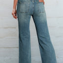  Amyra Double Button Patch Pocket Flare Leg Jeans