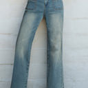  Amyra Double Button Patch Pocket Flare Leg Jeans