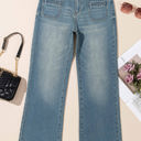  Amyra Double Button Patch Pocket Flare Leg Jeans