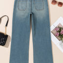  Amyra Double Button Patch Pocket Flare Leg Jeans