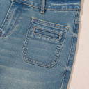  Amyra Double Button Patch Pocket Flare Leg Jeans
