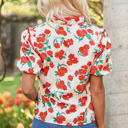  Amyra Floral  Puff Sleeve Blouse