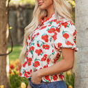  Amyra Floral  Puff Sleeve Blouse