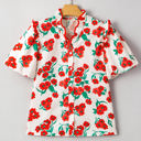  Amyra Floral  Puff Sleeve Blouse