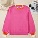 Sachet Pink XL Anahi Drop Shoulder Knit Sweater