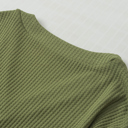  Anahi Textured Knit Cuffs Long Sleeve Top