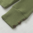  Anahi Textured Knit Cuffs Long Sleeve Top