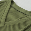  Anahi Textured Knit Cuffs Long Sleeve Top