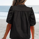  Analeia Frilly Puff Sleeve Stylish Collared Shirt