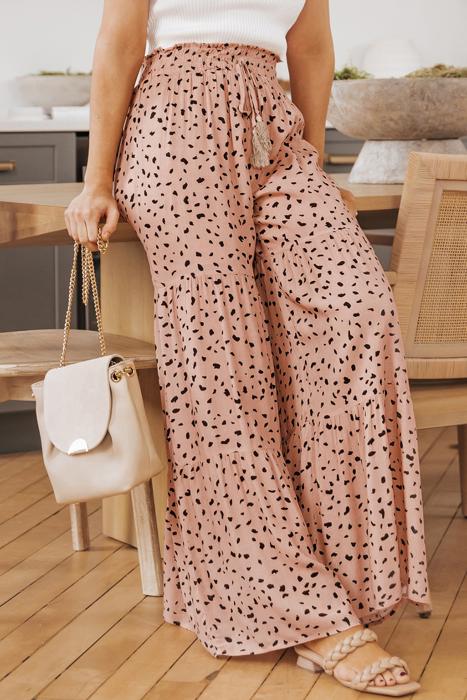 Analia Leg Dalmatian Palazzo Pants