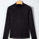 Anastasia Rhinestone Embellished Mesh Long Sleeve Top