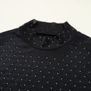  Anastasia Rhinestone Embellished Mesh Long Sleeve Top