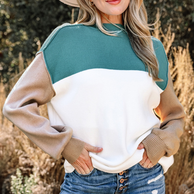 Anava Ribbed Knit Baggy Sweater