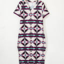  Andie Western Aztec Long T-shirt Dress