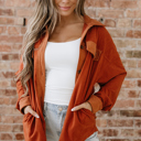 Gold Flame Large Andrea Drop Shoulder Casual Shacket