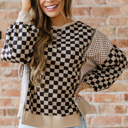 Khaki Medium Angelina High Low Casual Top