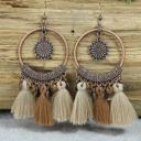  Angie Boho Tasseled Dangle Earrings