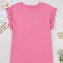  Anika Braided Cap Sleeve Crew Neck Top