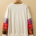  Anika Seam Patchwork top Long Sleeve Top