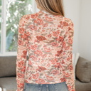  Aniyah Print Mock Mesh Long Sleeve Top