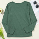  Anna Asymmetric Seam Detail Long Sleeve Top