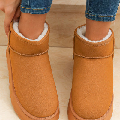 Anna Fur Lined Suede Ankle Snow Boots