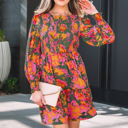  Anna Smocked Ruffled Mini Dress