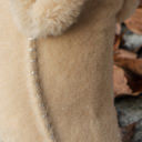  Anna Suede Stitching Plush Lined Ankle Boots