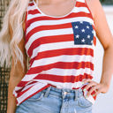 Red Large Anne Stars & Stripes Tank Top