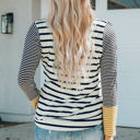  Annie Stripe Button Henley Top