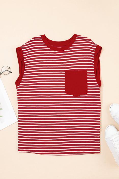 Annika Stripe Round Neck Tank Top