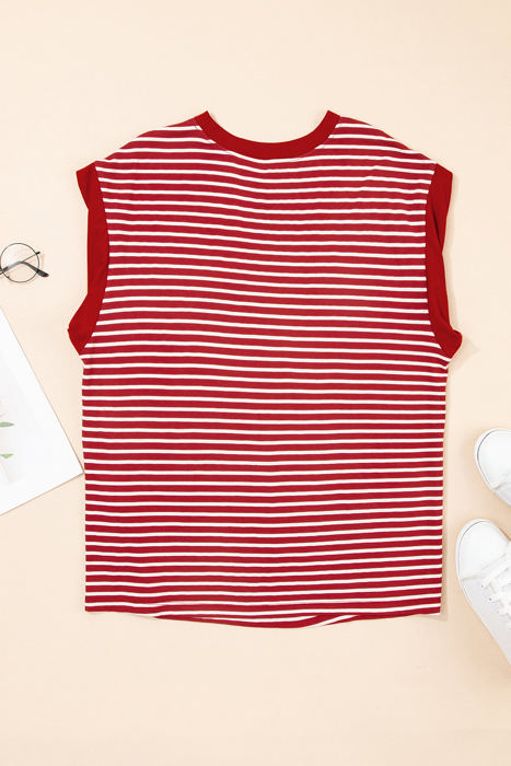 Annika Stripe Round Neck Tank Top