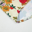  Apricot Ruffled Shoulder Long Sleeve Floral Blouse