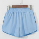  April Color Stripes Elastic High Waist Active Shorts