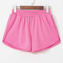  April Color Stripes Elastic High Waist Active Shorts