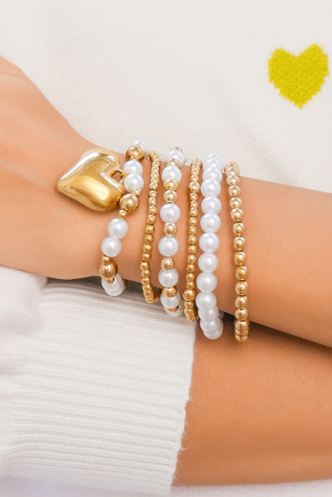 April Pearl Beading Multilayer Bracelet