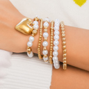  April Pearl Beading Multilayer Bracelet