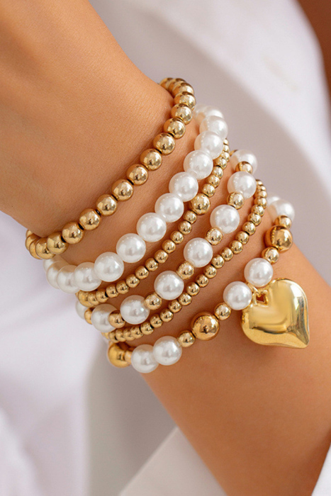 April Pearl Beading Multilayer Bracelet