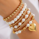  April Pearl Beading Multilayer Bracelet