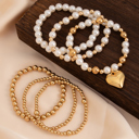  April Pearl Beading Multilayer Bracelet
