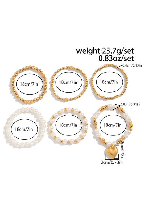 April Pearl Beading Multilayer Bracelet