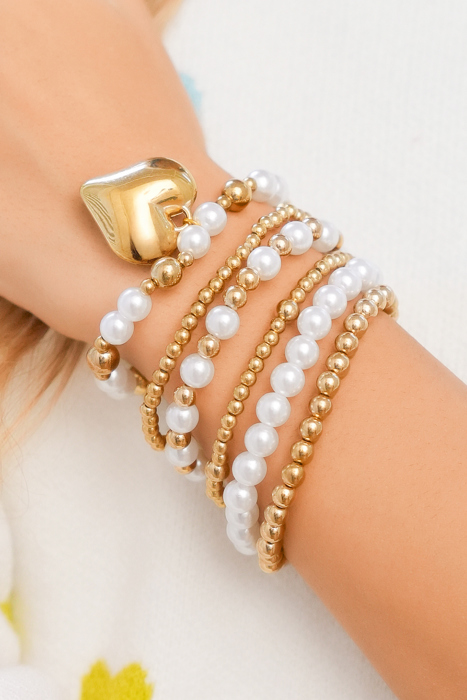 April Pearl Beading Multilayer Bracelet